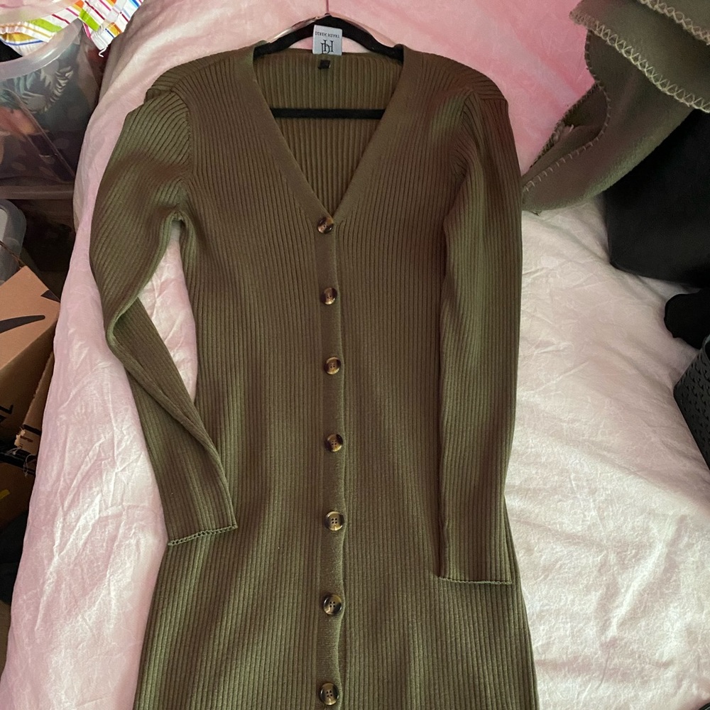 Button Up Long Sleeve Dress